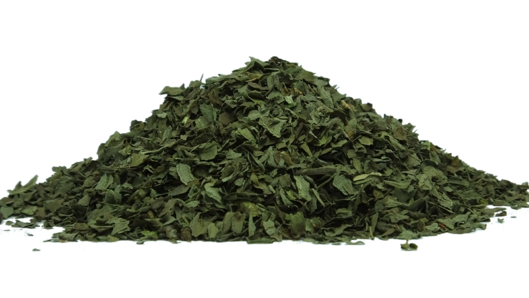 A pile of loose mint tea.