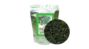 A bag of Jirisan Premium Jakseolcha Korean green tea.