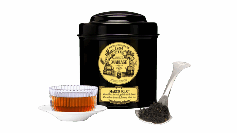 A tin of Mariage Frères Parco Polo tea