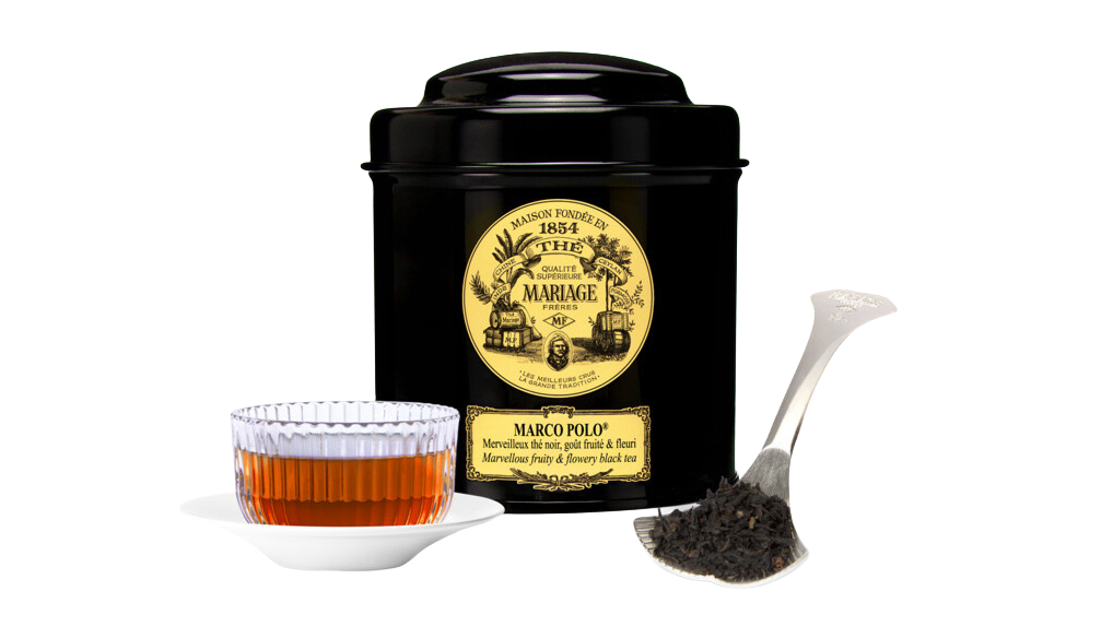 A tin of Mariage Frères Parco Polo tea