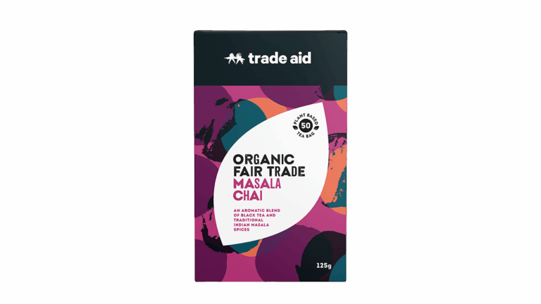 A box of Trade Aid Organic Fair Trade Masala Chai